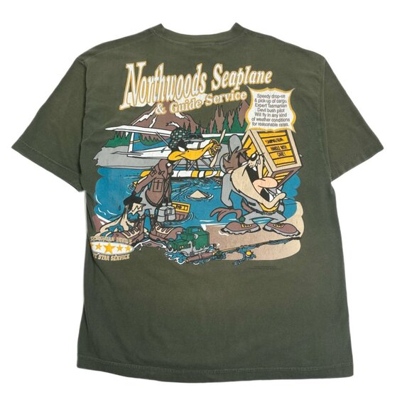 90s Looney Tunes Taz Destination Adventure Tee L - Picture 2 of 5